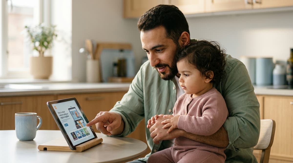Mère et fille regardant ensemble une tablette pour apprendre la sécurité sur Internet
